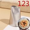 BCMJHWT #123 Edelstahl-Rosenblütenblatt-Spritztülle für DIY-Zuckerguss, Cupcake-Torten-Sahne-Spritztülle, Tortendekorationswerkzeug