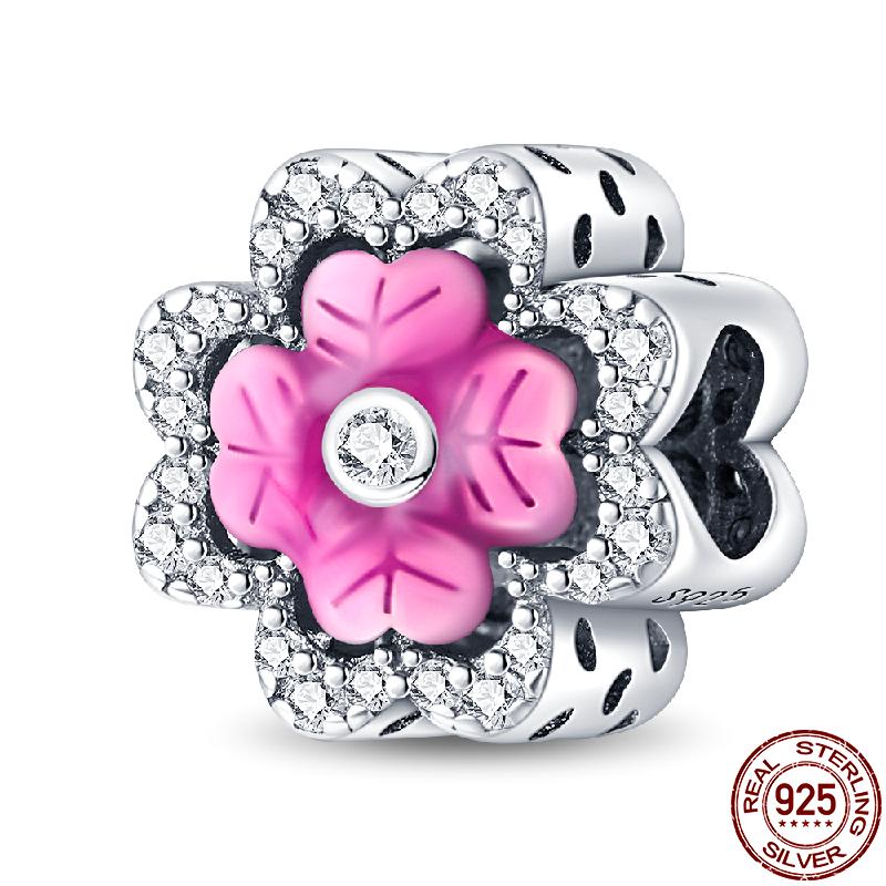 Copper Diy Beads Heart Shaped Tree Of Life Series Charm Fit Pan Original Bracelet For Women Jewelry Birthday Gift