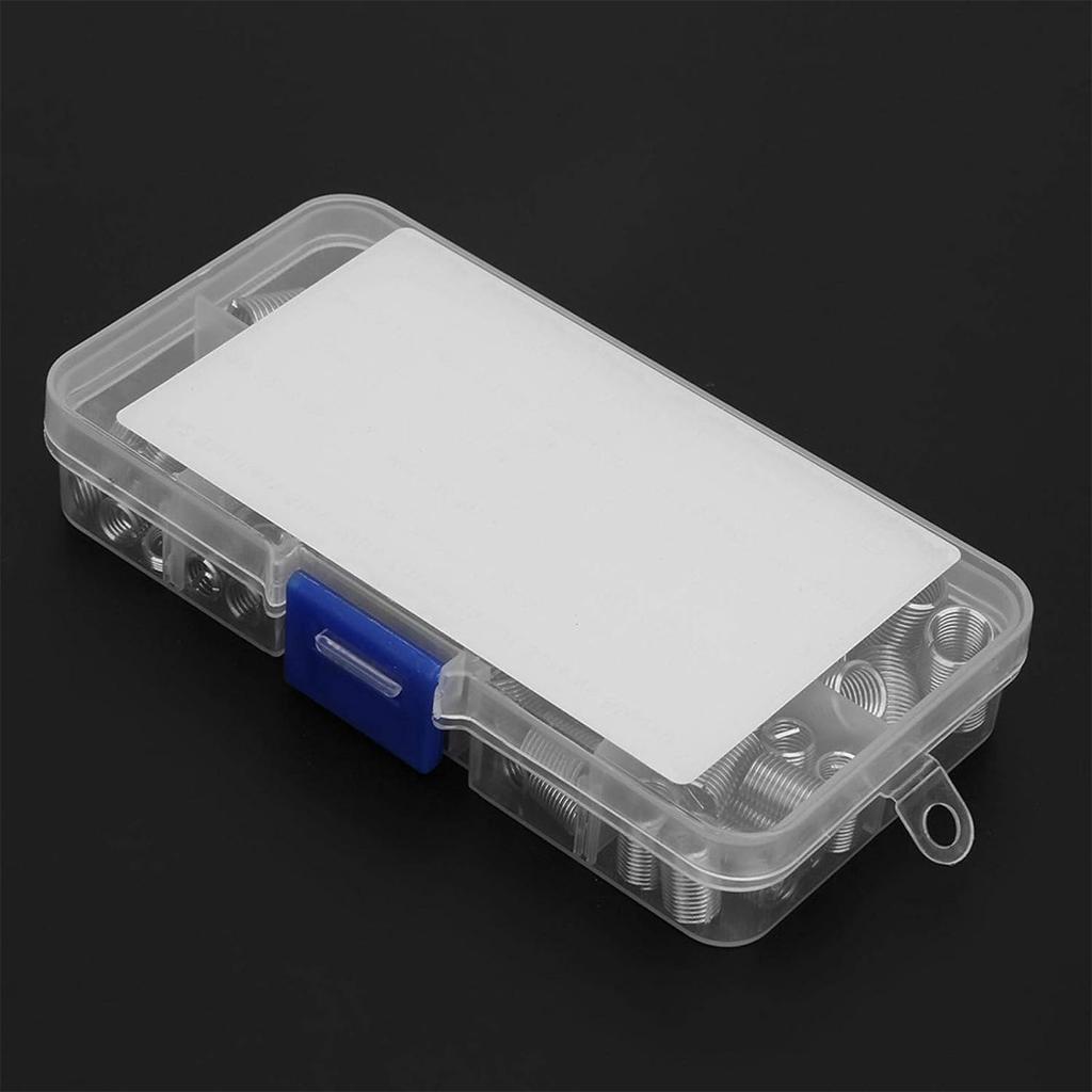 110Pcs M6 M8 Stainless Steel Threaded Insert Coiled Wire Screw Bushing Thread Set Helical Thread Recovery Kit