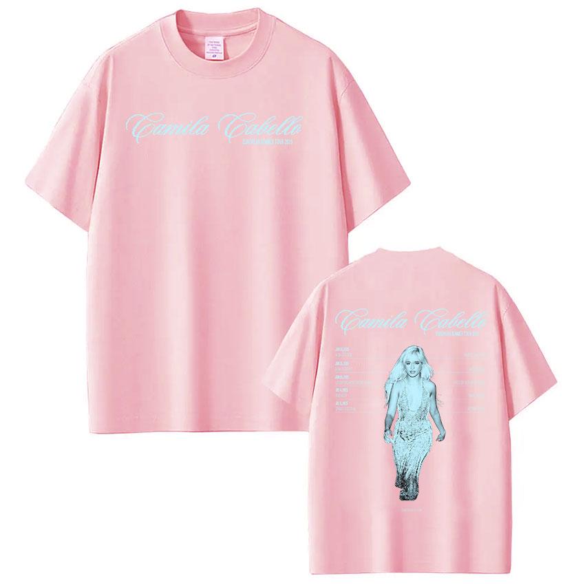 Camila Cabello Tour 2025 Print T Shirts Unisex Women Retro Aesthetic Clothing T-shirt Casual Pure Cotton Oversized Tees Streetwear