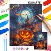 Halloween Oil Painting Digital Painting Pumpkin Moon Handmade Diy Coloring Painting Home Decoration