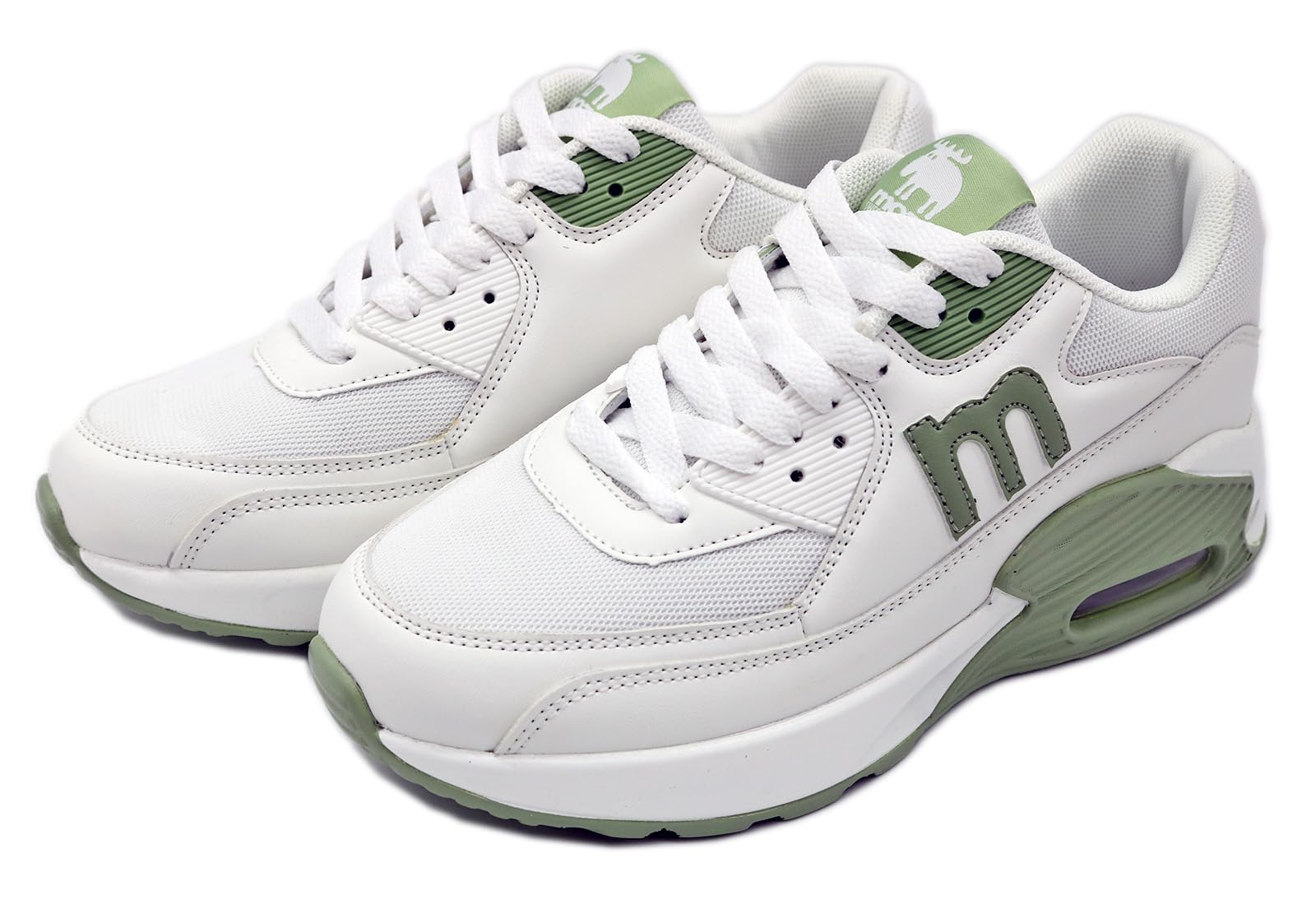 

Mozu Water Repellent Sneakers Air Cushion Sole Lace Up Athletic Shoes Sports Breathable Fits 25cm 9502491 Mint 3E Women s 22.5cm - 23.5cm мятный