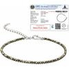 Brățară de gleznă din Cristal Pirite Natural pentru Femei | Payal din Piatră Semiprețioasă Lucrată Manual | Bijuterii din Piatră Brută Autentică cu Certificat de Autenticitate | Elegantă pentru Ziua de Zi