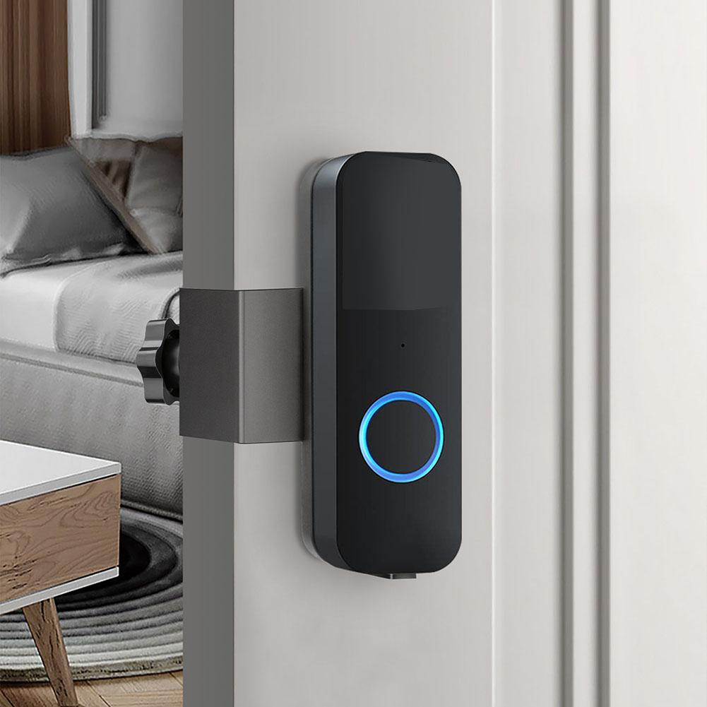 No Damage Doorbell Holder Easy Install Doorbell Bracket Office Doorbell Setup Metal Materials Non-Interfering Design