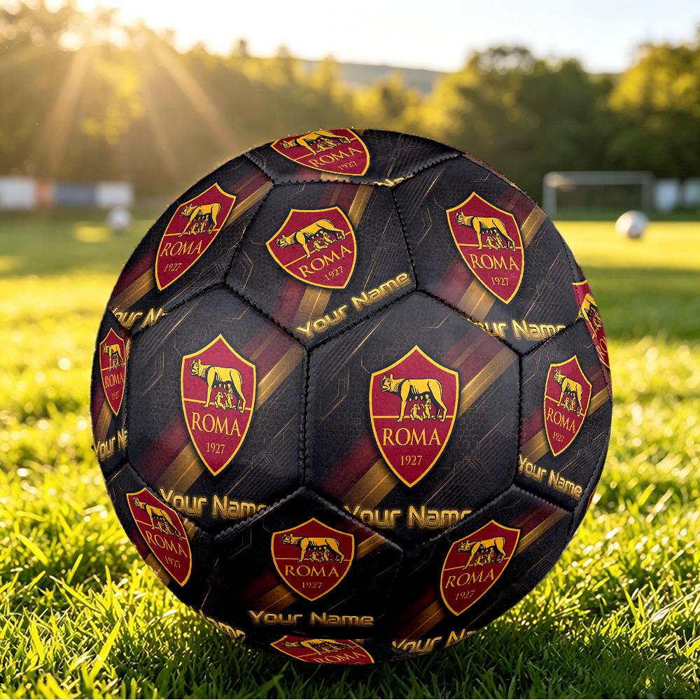 Personalized Size 5 Football AS Roma Pattern Outdoor Game Sports Ball Gift