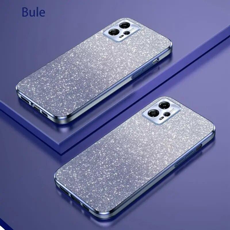 Luxury Gradient Glitter Plating Case For Motorola Moto G13 G23 G53 G73 G72 E32 E20 Power Silicone Back Cover