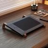 Ergonomic Portable Foldable Wooden Laptop Stand with 12° Adjustable Angle Cooling Ventilation Triangular Design for Office Acces