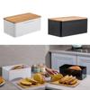 Kitchen Bread Storage Box Tall Bread Holder with Lid Large Metal Bread Organizer Cases Bread Loaf Storage Container