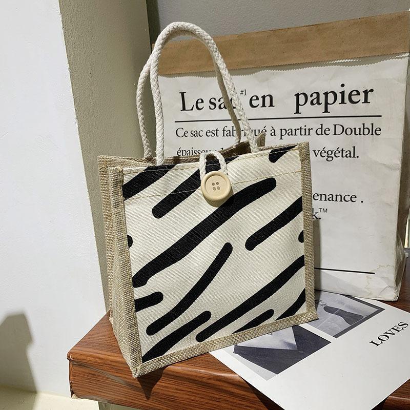 Холщовая сумка женская большая вместимость модная сумка через плечо Южная Корея — фото 4