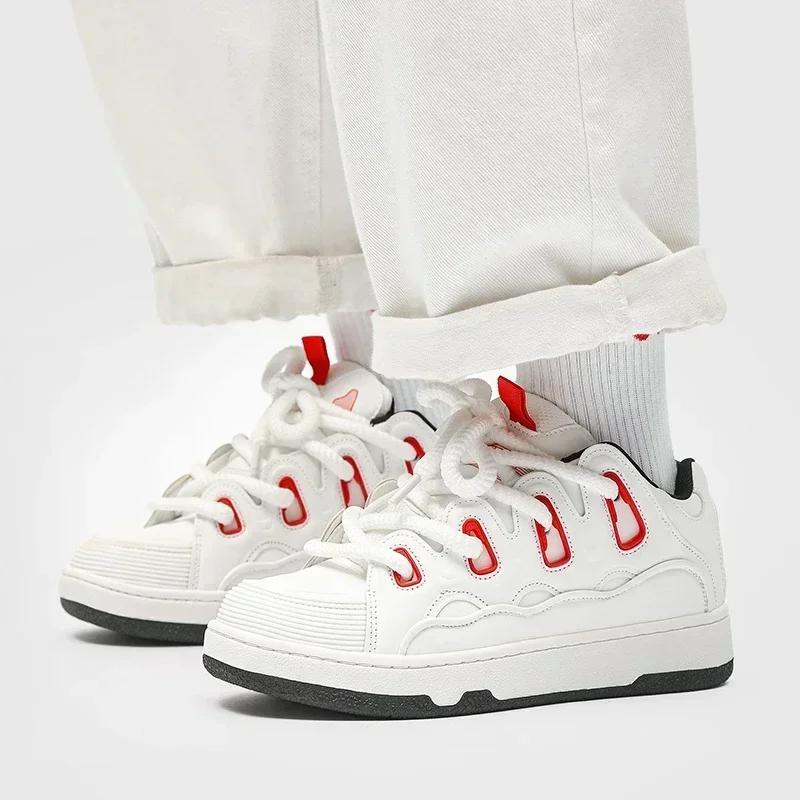 Women Luxury Zapatillas Deportivas Mujer Man Skateboard Bread Shoes Retro National Trend Sport Shoes Board Women Skate Sneakers