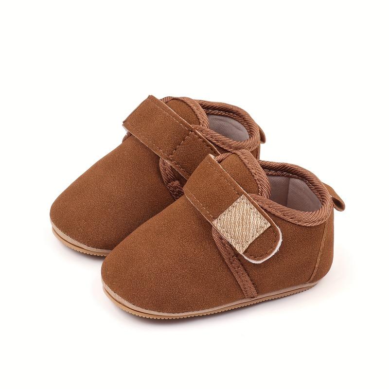 Youngsters Boys Girls Crib Shoes Cute Faux-suede Faux Faux-leather Youngsters First Walking Shoes Non-Skid Sneakers