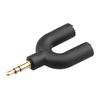 U3 Audio Converter Practical Fast Transmission Metal 1 Male To 2 Female 3.5mm Jack Splitter for Earphone