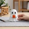 Halloween Home Decor Ghost Drinking Coffee Figurine, 3D Printed Cute White Holding A Mug Party Supplies Statue, Spooky Decoration for Bars, Counters,
