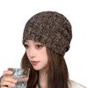 Knitted hat mountaineering women's new autumn and winter warm windproof ear protection cold hat shows a small face and increases the head circumferenc