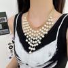 Sweater Chain Clavicle Chain Women Adjustable Imitation  Pearl Necklace  Gifts