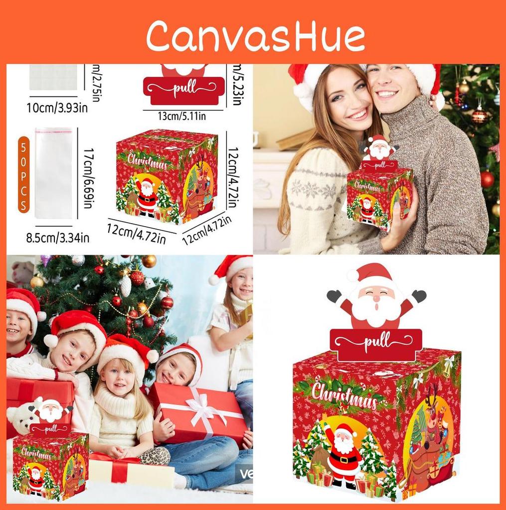 Santa Claus Money Saving Box With Red Paper Material For Christmas Party Decor And Souvenir