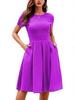 Women's Summer Evening Dress with Pockets – Party, Church, Bridesmaid & Graduation Style JH253-4.