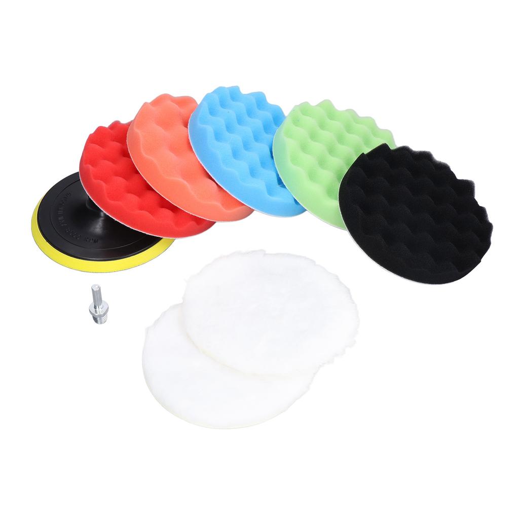 Polishing Pad Buffing Sponge 150mm Diameter Cleaning Tool Set Kit for Car Boat Buffing Pad Buffing Sponge Car Buffing Pad