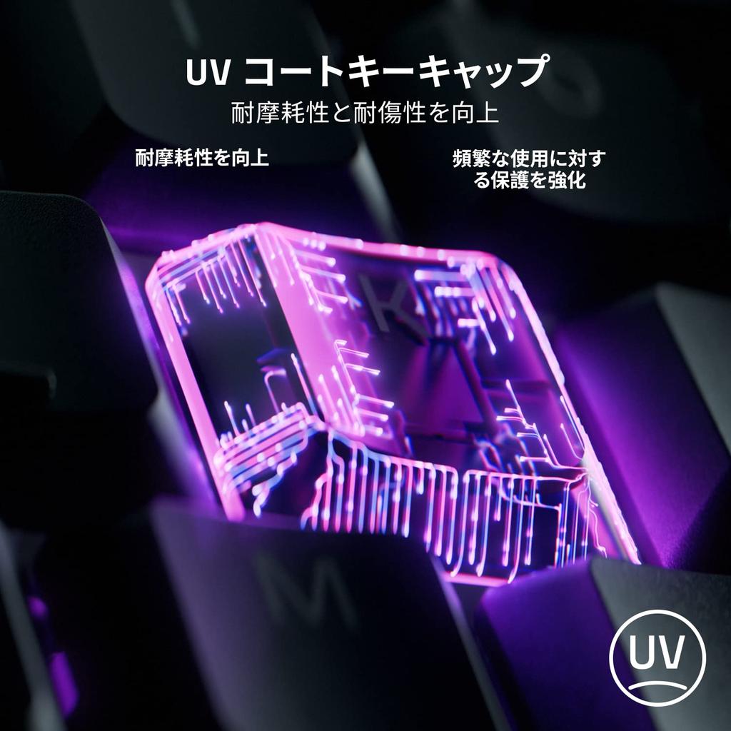 Razer Ornata V3 JP Gaming Keyboard Wired Thin Keyboard Equipped with clicky mechanical membrane switches UV coated keycaps improve abrasion and