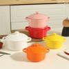 Creative Ceramic Binaural Bowl With Lid, Household Baby Steamed Egg Complementary Food, Small Bowl, Breakfast Bird'S Nest Dessert Bowl, Water-Proof St