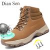 Safety Shoes for Men Waterproof Steel Toe Shoes Anti-smash Construction Boot Work Utility Shoes High Top Indestructible Shoes