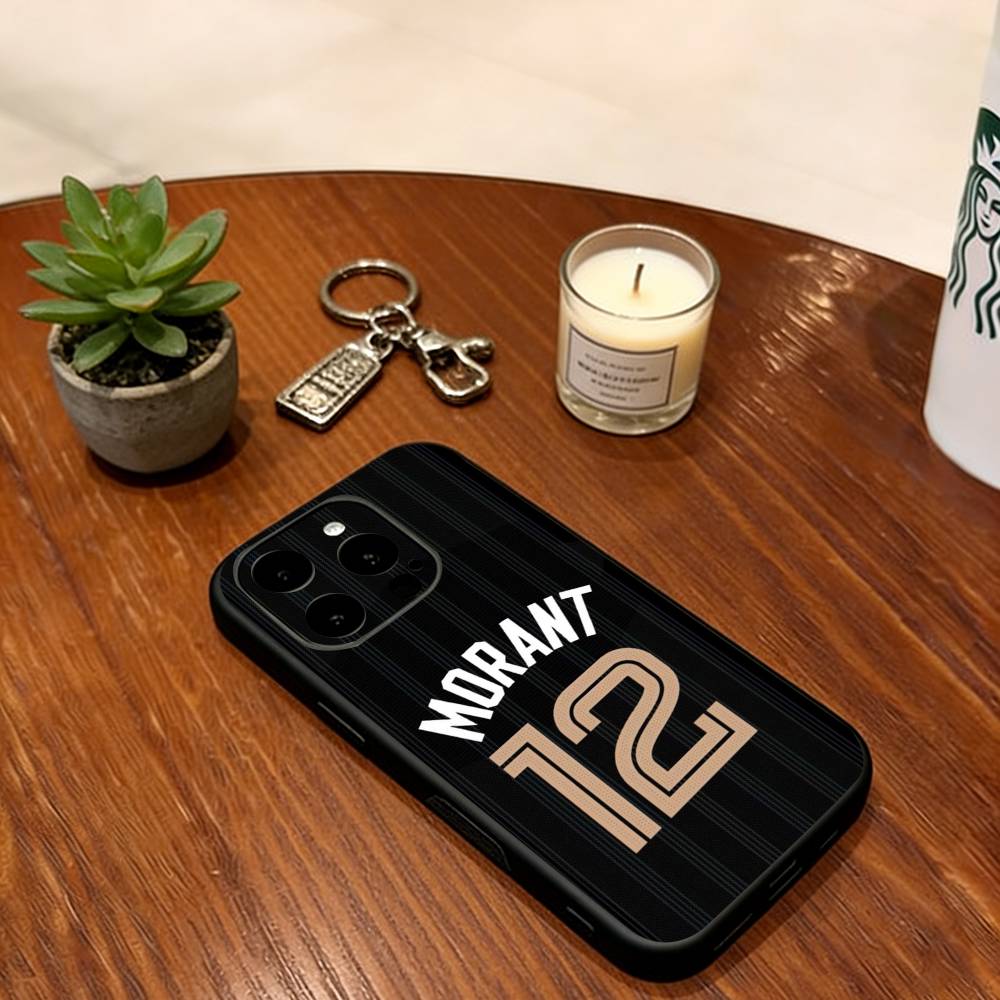 

Ja Morant Phone Case Soft Silicone black For IPhone 17 16 15 14 13 12 11 X XR Plus Pro Max Plus iPhone14ProMax