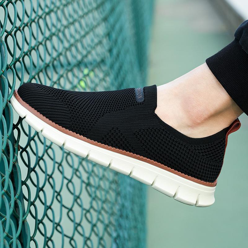 New Summer Flat Men's Casual Shoes Breathable Loafers Walking Platform Mesh Sports Fashion Vulcanized Shoes Tenis Masculino