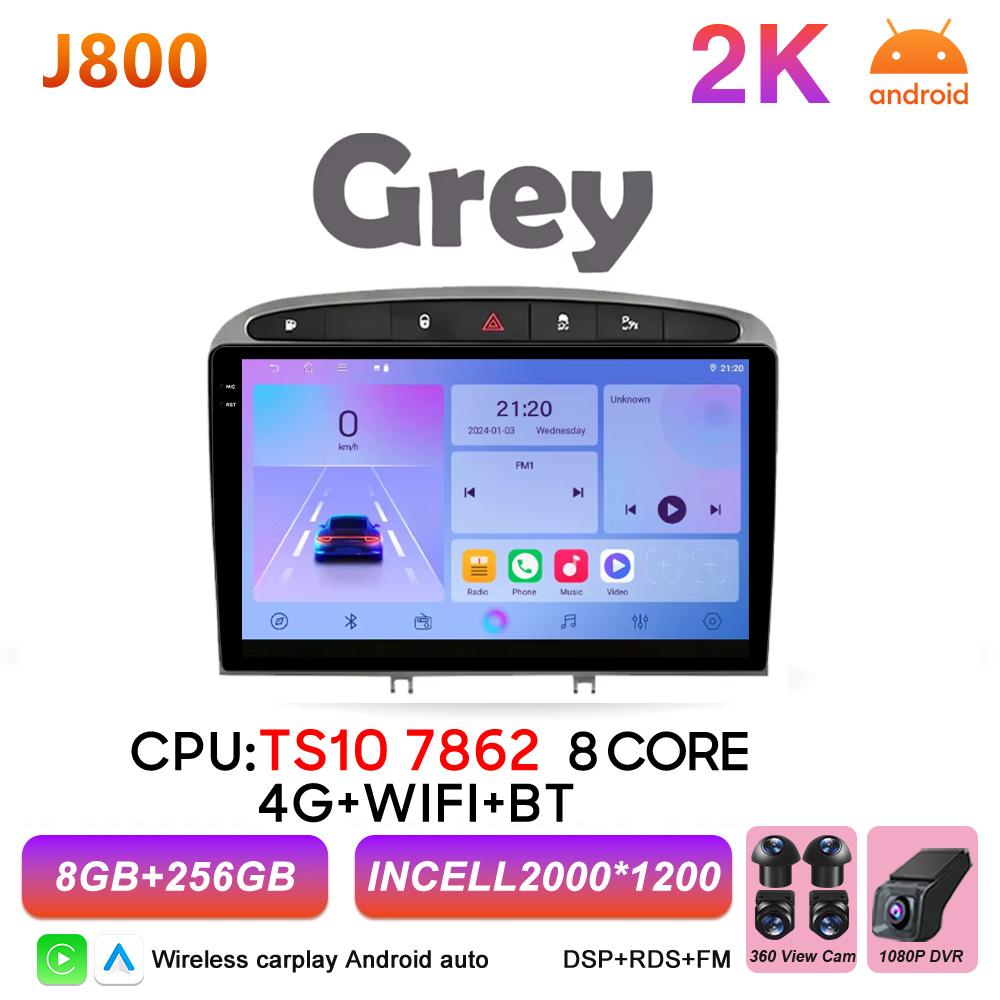Android 16 Carplay For Peugeot 308 308SW 408 2007 2008 2009 2010 2011 - 2020 Multimedia Player Bluetooth DVD 2k Touch Screen 5G