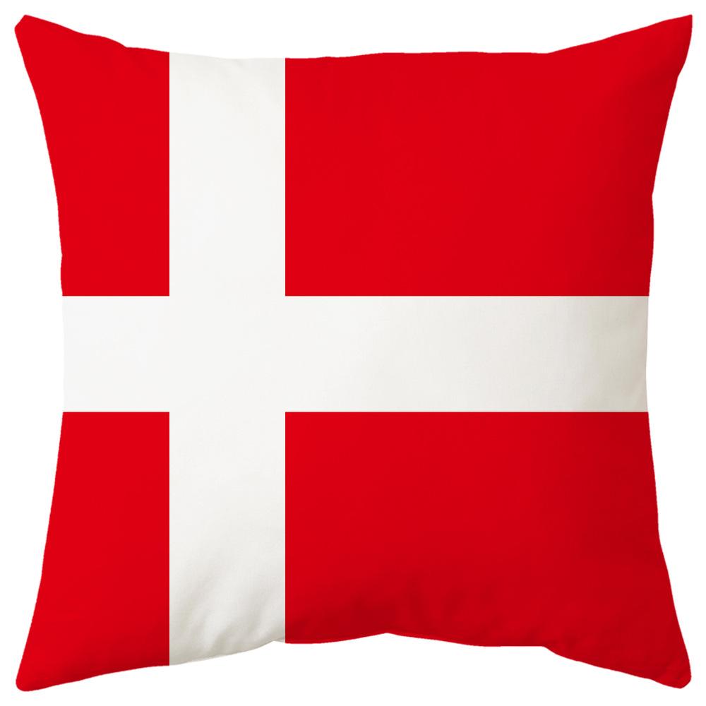 World Cup Pillow Flag National Pattern Printed Pillow Cover Seat Cushion Bedside Cushion Holiday Gift