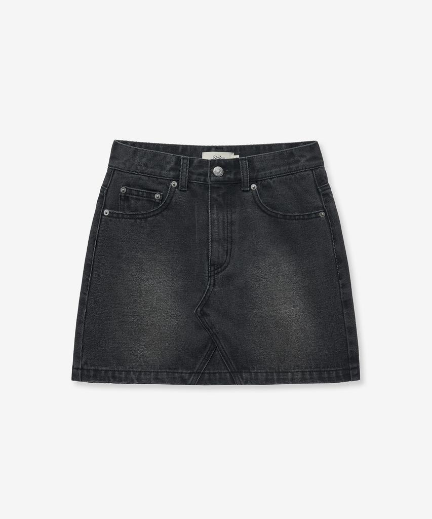 Yale Denim Mini Skirt_Charcoal