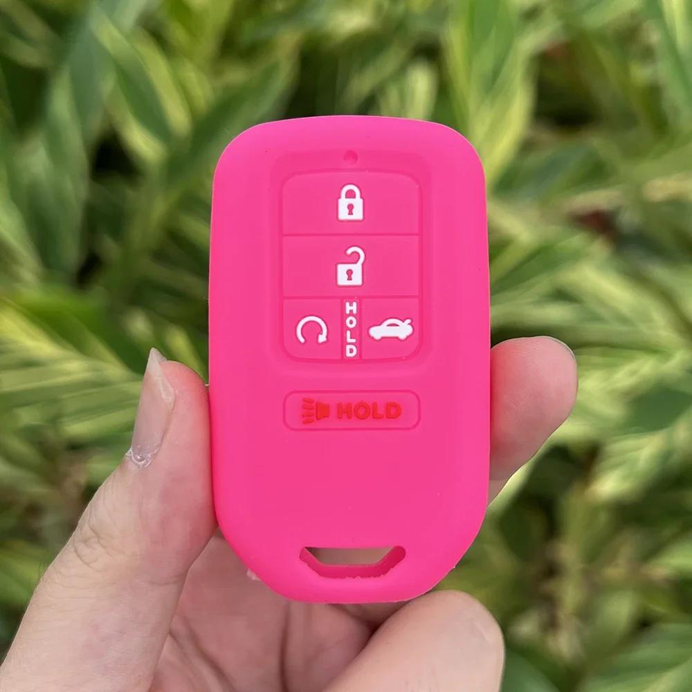 Silicone Car Key Case Holder Shell Soft Remote Cover Protector for Honda Accord Civic Pilot Fit Smart Key Chain Accessories