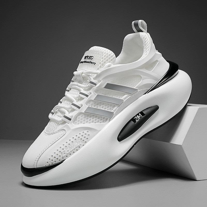 Men's Shoes Platform Sports Shoes Mesh Breathable Tide Casual Little White Shoes Running Shoes Casual Versatile