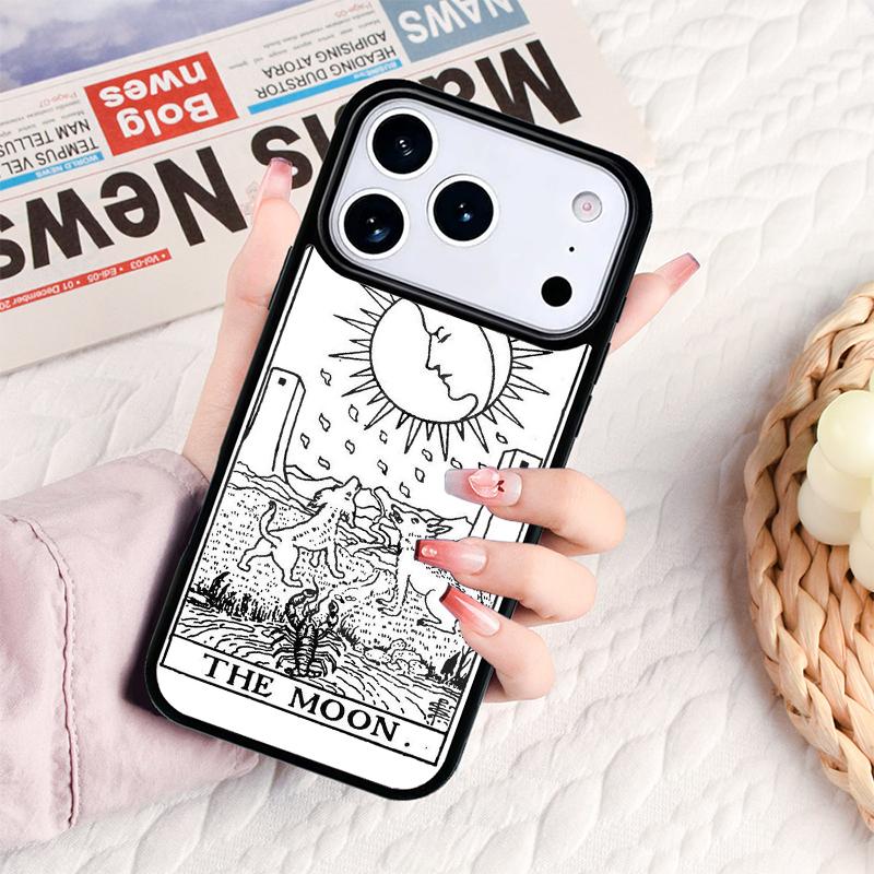 Tarotkarten Astrologie Sonne Mond Handyhülle Für IPhone 17 16e 15 14 13 12 11 Pro Max Air Mini Weiche Schutzhülle