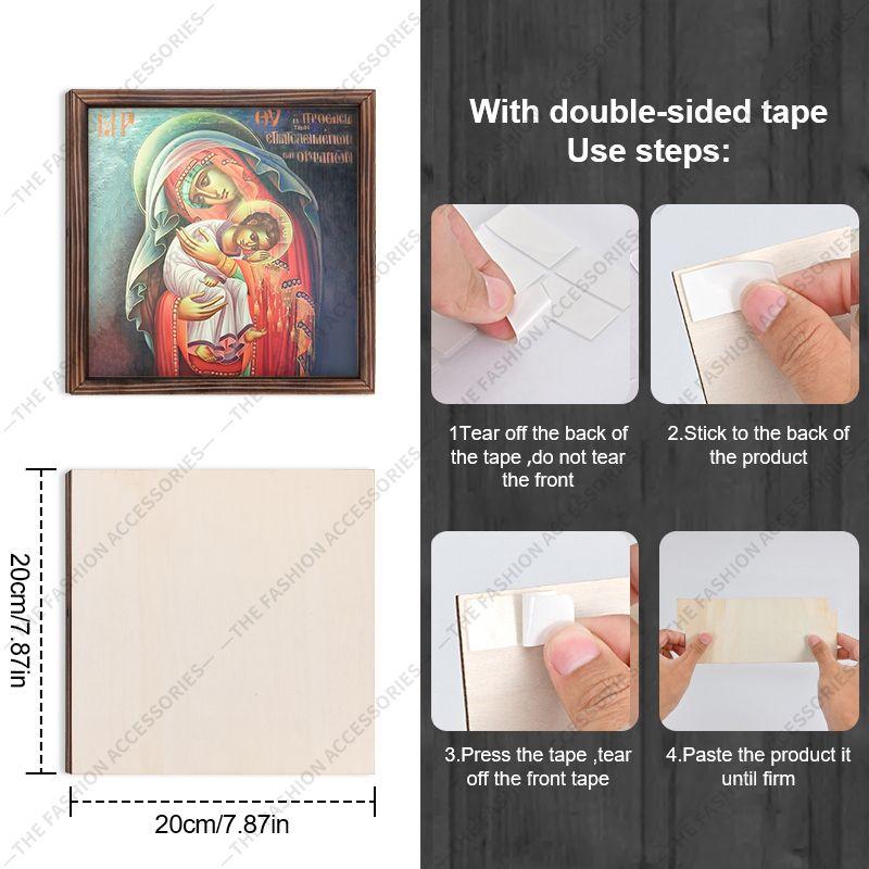 Pintura decorativa de iconos ortodoxos, Icono consagrado "Defensor de los valientes y abandonados", Pintura para portafotos, Arte cristiano de pared, 20cm*20cm, regalo