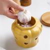 Elegant Hollow Storage Jar with Lid Hollow Out Garlic Ginger Container Candle Lampshade Organizer Box for Small Items