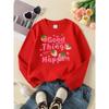 Fashionable Crewneck Sweatshirt for Girls Featuring Strawberry Hearts, Perfect for Autumn And Winter with a Western