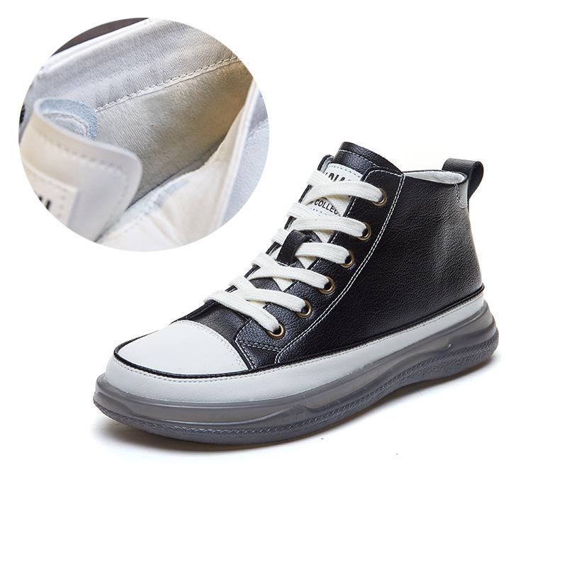 2025 Autumn and Winter Martin Boots High Top Beef Tendon Soft Sole Casual Leather Versatile Ins Short Boots Internet Celebrity Women's Tide Shoes