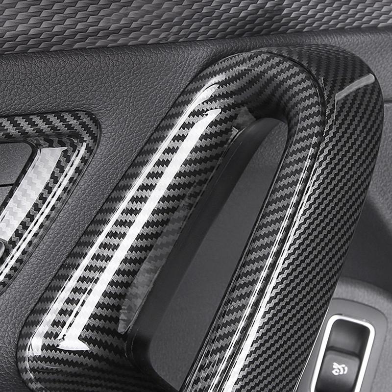 Painel de decoração de maçanetas internas de carro em fibra de carbono para porta, moldura de porta, guarnição para Mercedes Benz Classe A W177 CLA
