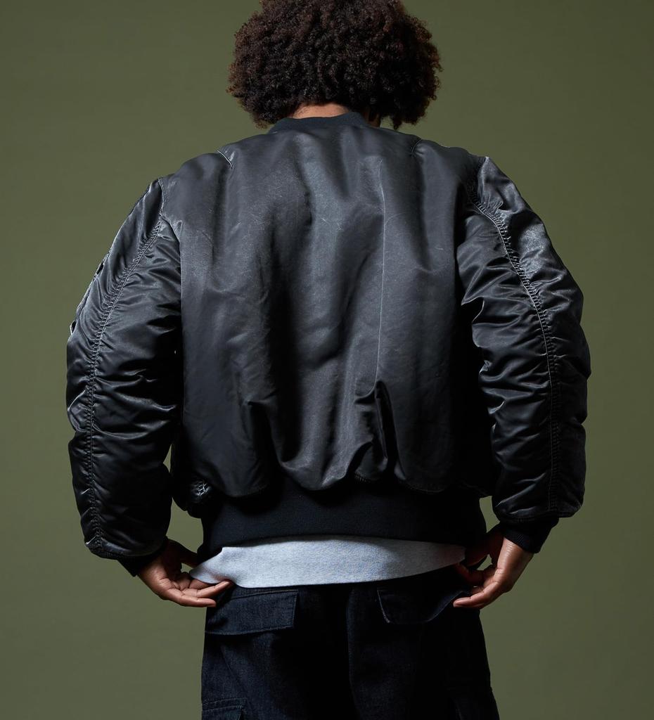 Alpha Industries Flight Scratch Air Crew US Black MA-1 Jacket, Spec, TA0531, Men's, TA0531-001,