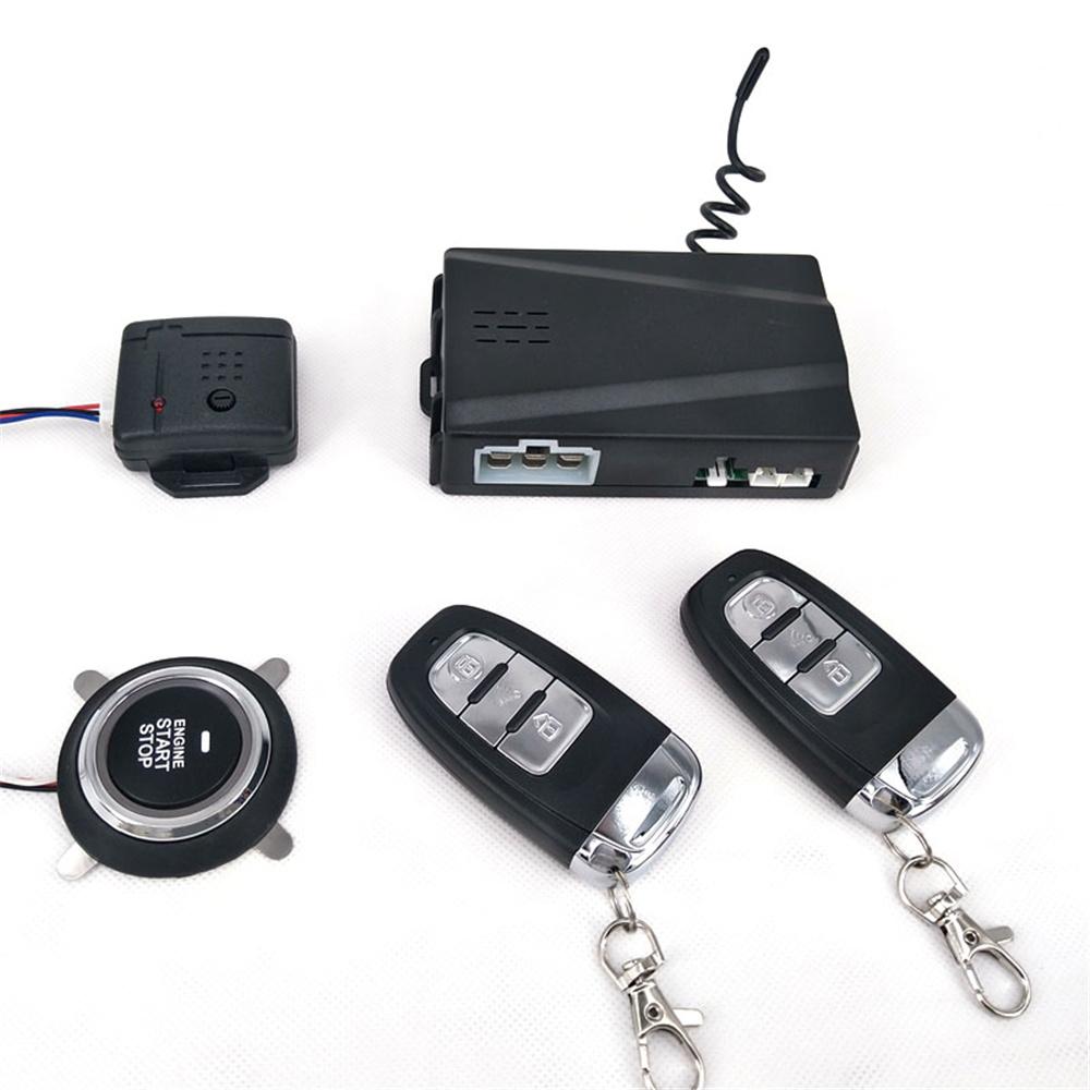 12V Car Alarm Passive Keyless One Button Start Remote Control System Push Button