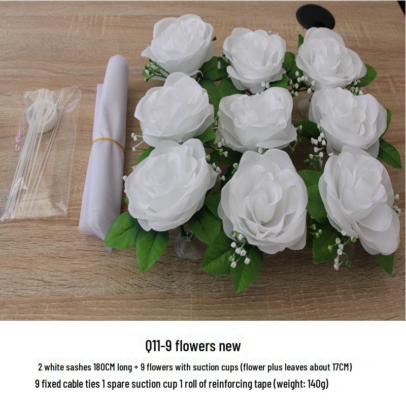 

Украшение свадебной машины Искусственная цветочная композиция