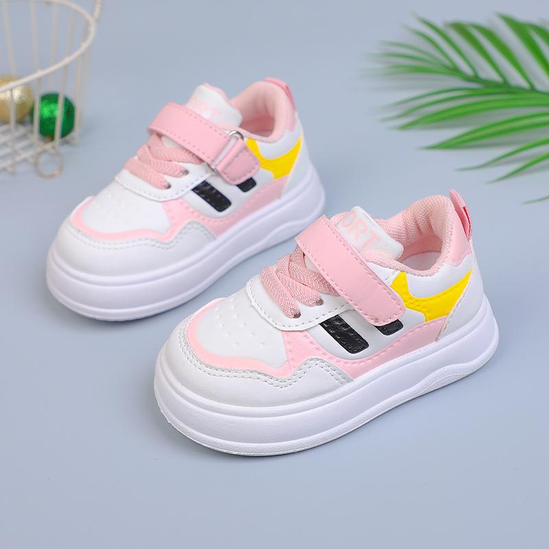 Baby Toddler Shoes Children's Soft-soled Sports Shoes 2025 Spring and Autumn New Boys Board Shoes Girls Casual White Shoes Tide