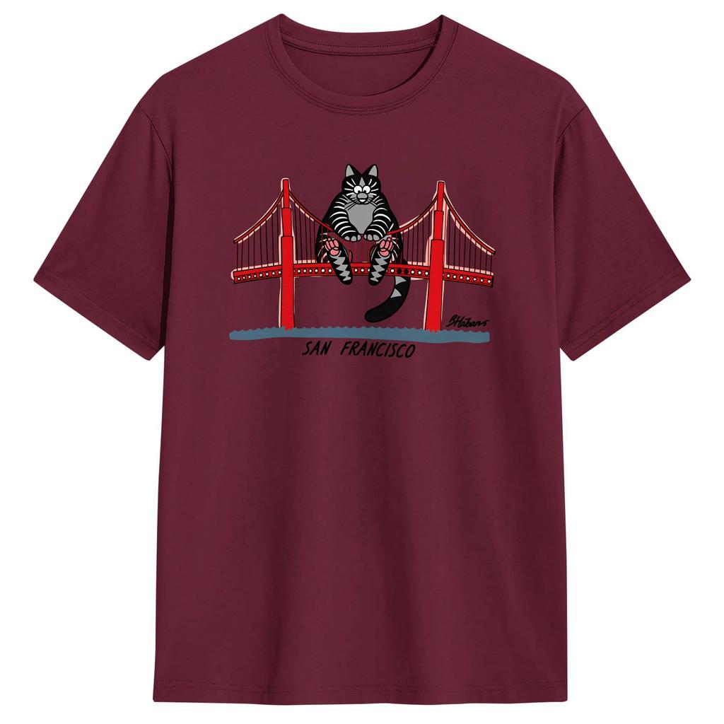 Proiectul Hail Mary Ryan Gosling B Kliban Pisică Podul San Francisco Timp Liber Bumbac Tricou Mânecă Scurtă Tricouri Gât Rotund Îmbrăcăminte