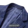 Men's Plaid Stretch Casual Suit Blazer