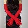 Hot Sexy Lace Long Gloves 55CM Summer Cycling Driving Sun Glove Thin Stretch Mesh Transparent Arm Sleeve Mitten Women