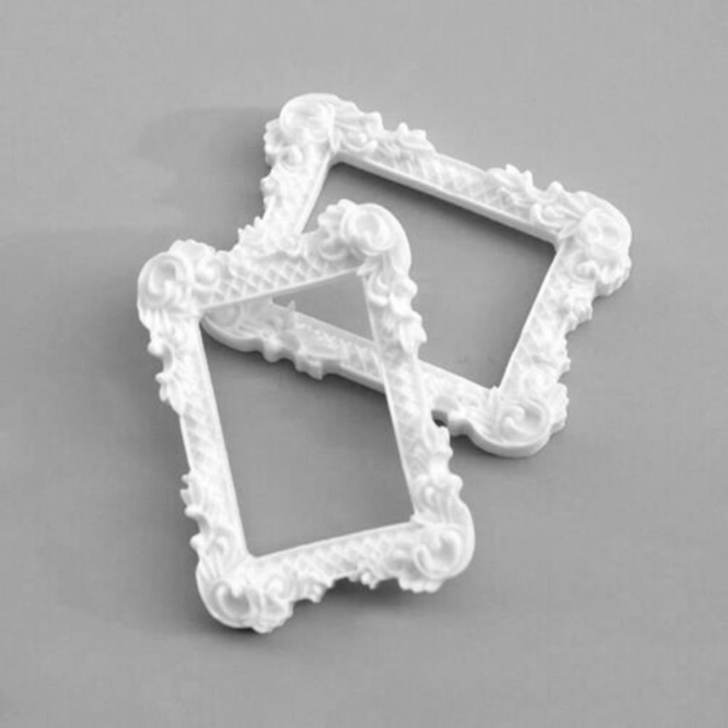 2pcs Dollhouse Miniature Art Picture Photo Painting Frame Home Decor 1:12 Scale