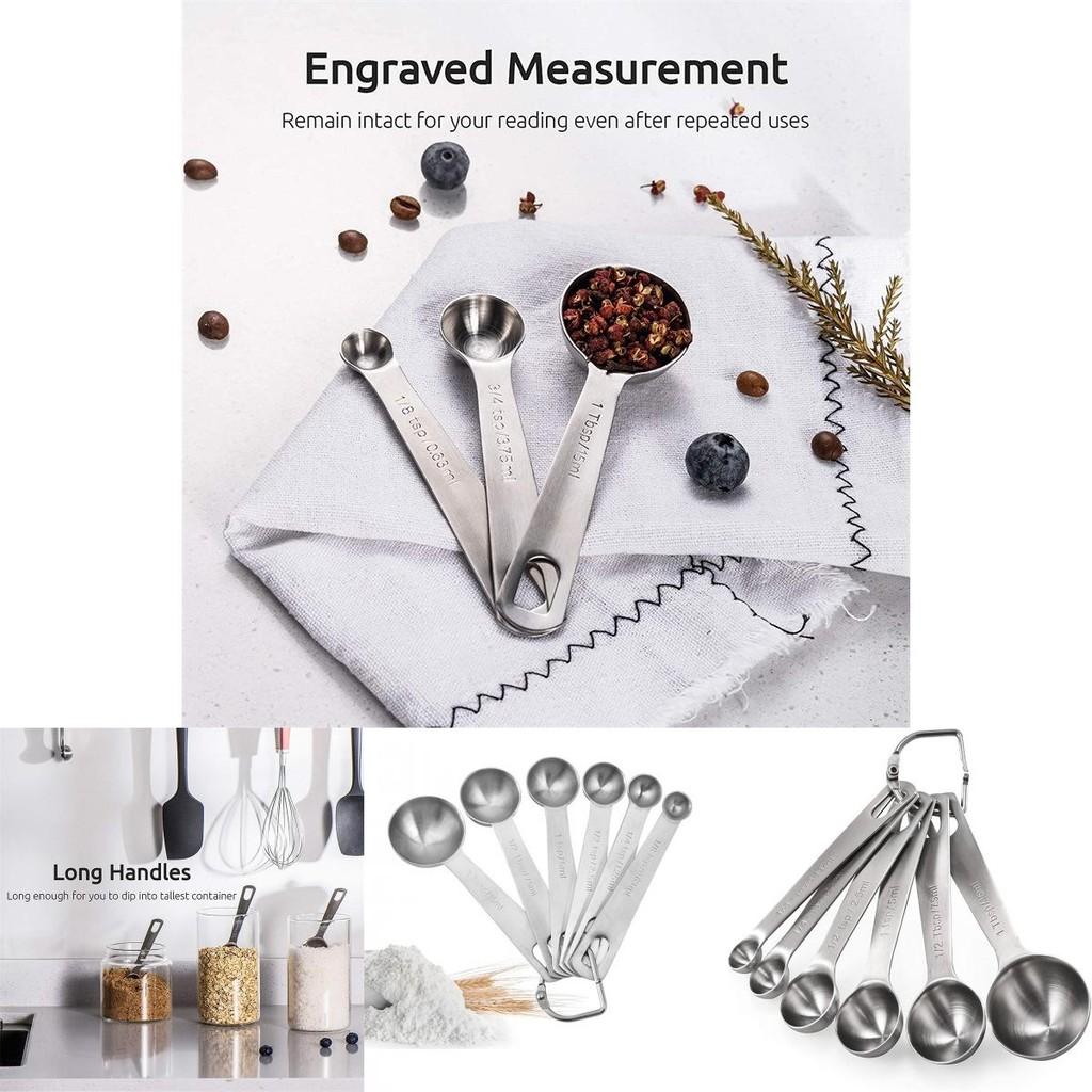 Modernes Edelstahl-Messlöffel-Set Mit Präziser Skala Zum Backen Und Kochen