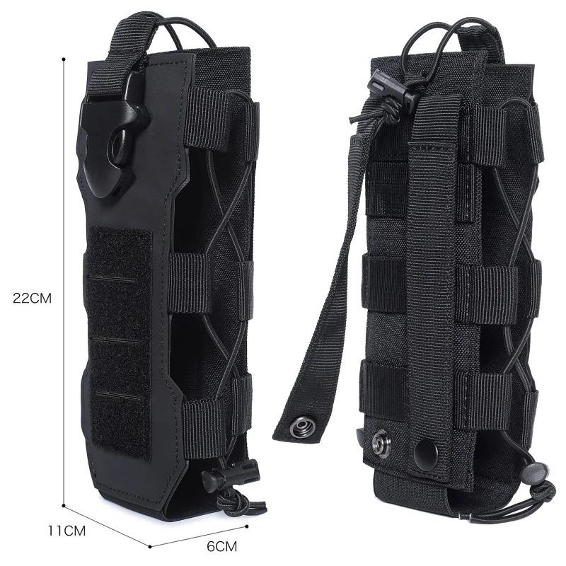 Laser Cut Design Molle Adjustable Water Bottle Holder 40 Oz Tactical Bottle Pouch for Backpack Belt Molle Radio Pouch Holder