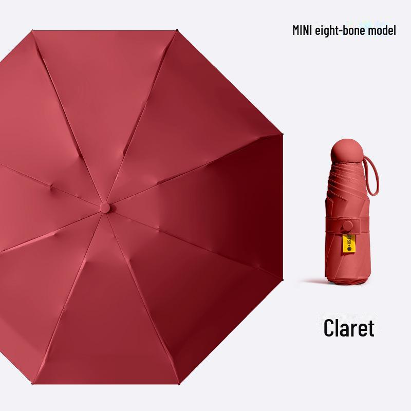 50% Folding Women's Dual-Purpose Mini Portable Pocket Capsule Umbrella - High-Grade Sun Protection