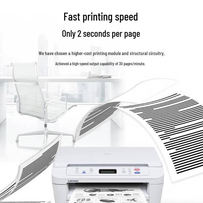 Lenovo M3075 Multifunction Black & White Laser Printer CN plug (adapter included)